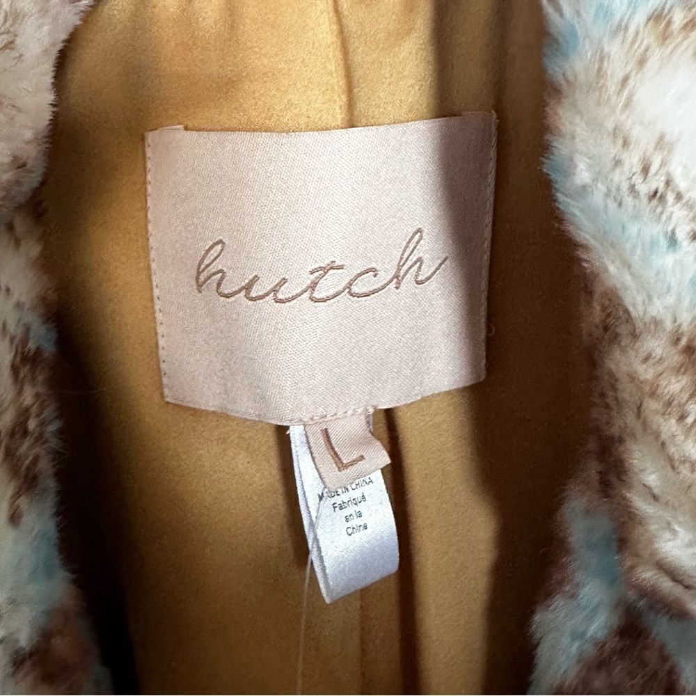 Hutch for Free People Plaid Faux Fur Shirt Jacket, Large - Picture 11 of 13